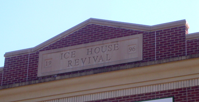 Masonry parapet sign