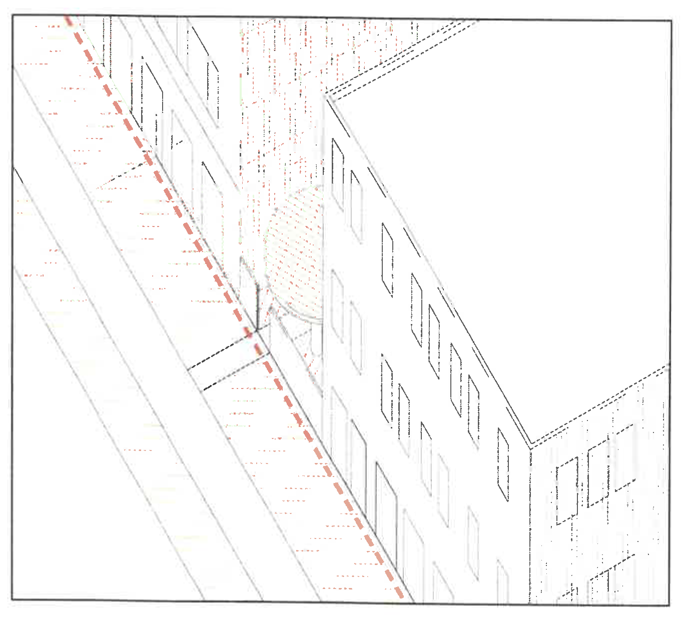 Illustration D: Street wall at RBL