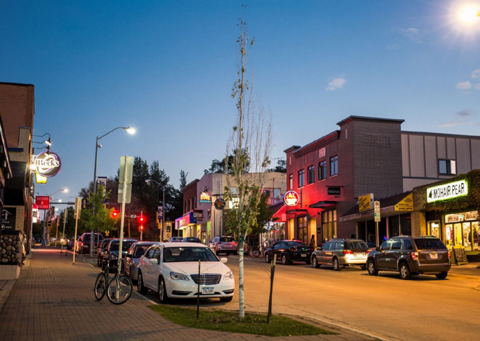College Hill, mixed-use core area.