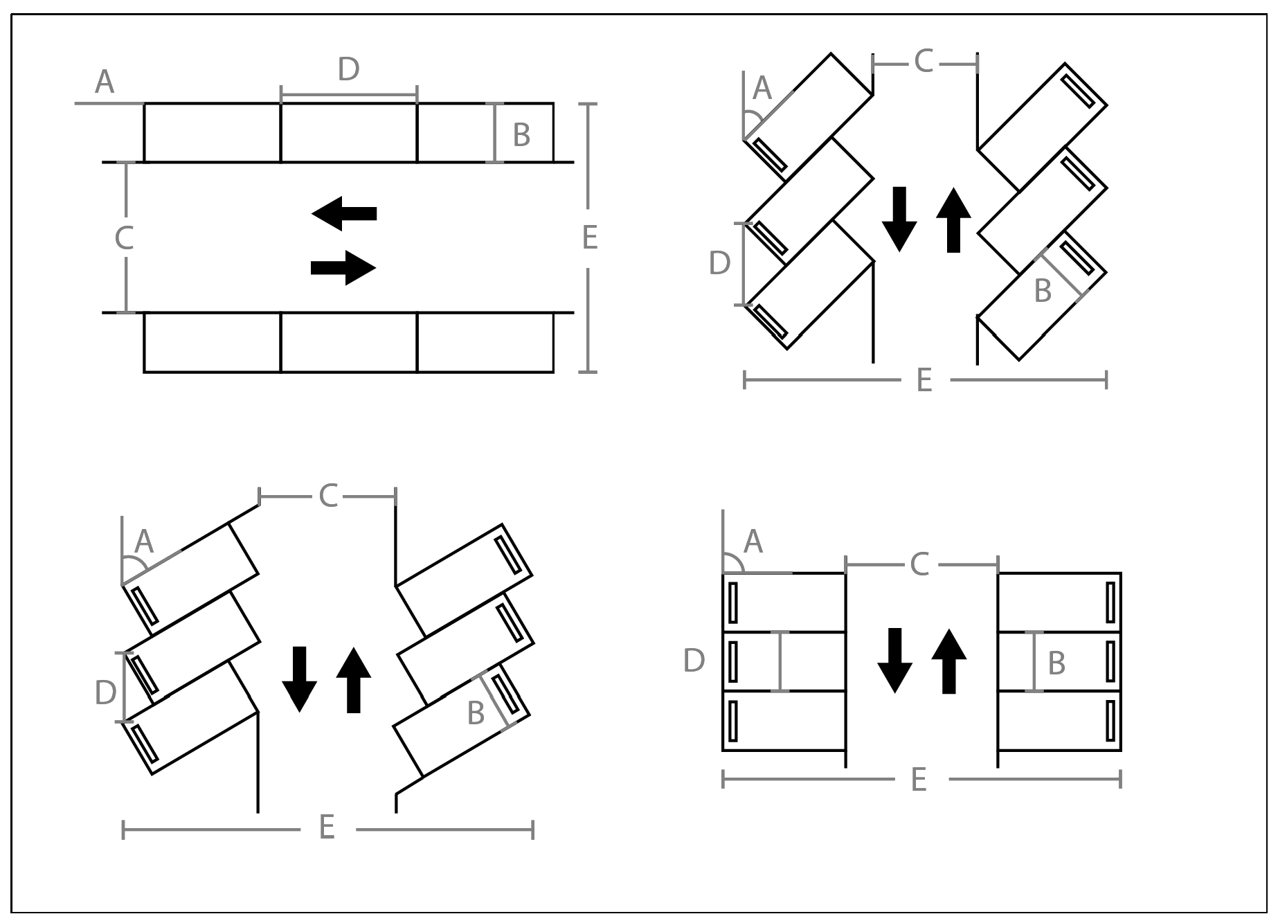 Figure VI-1: Measurement of Parking Space and Aisle Dimensions