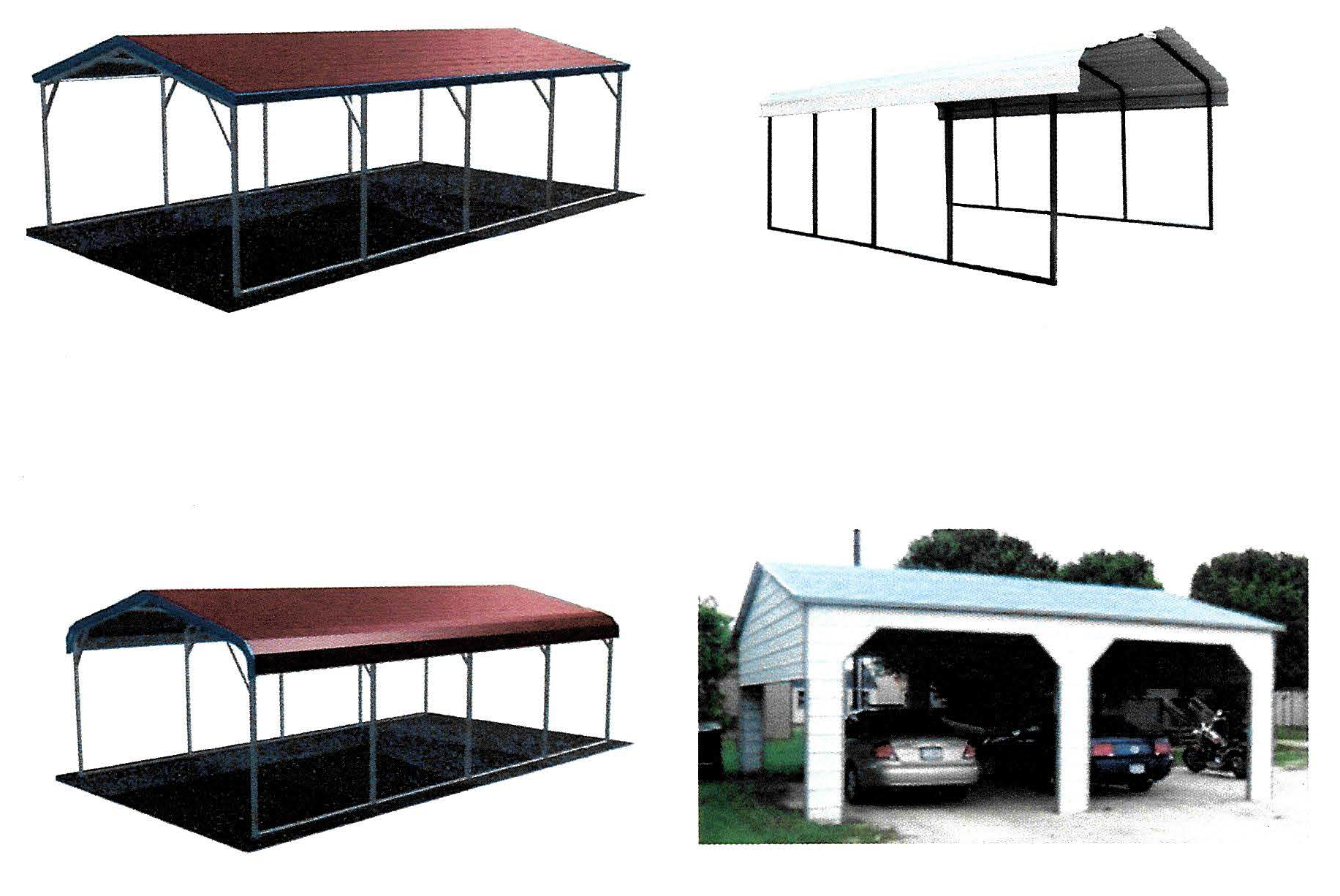 FIGURE B—CARPORT DESIGNS NOT PERMITTED