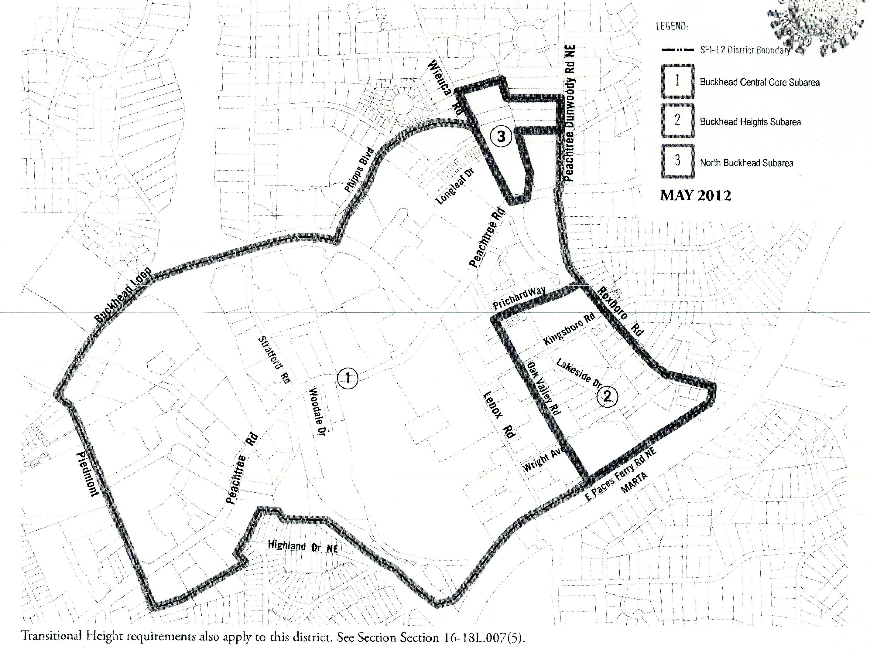MAP ATTACHMENT A SPI-12 BUCKHEAD/LENOX STATIONS DISTRICT STREET BOUNDARIES MAP