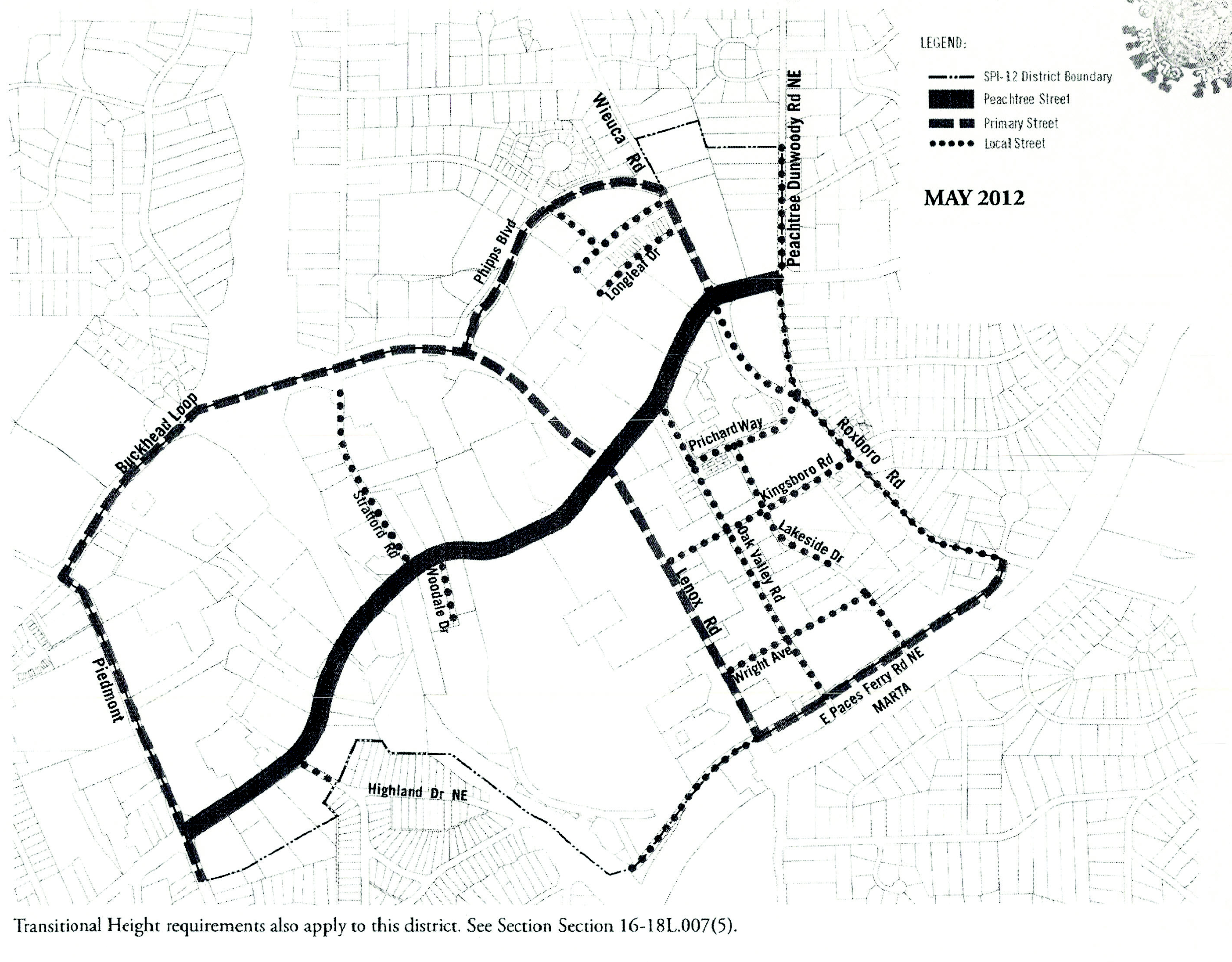 MAP ATTACHMENT B SPI-12 BUCKHEAD/LENOX STATIONS DISTRICT STREET FRAMEWORK MAP