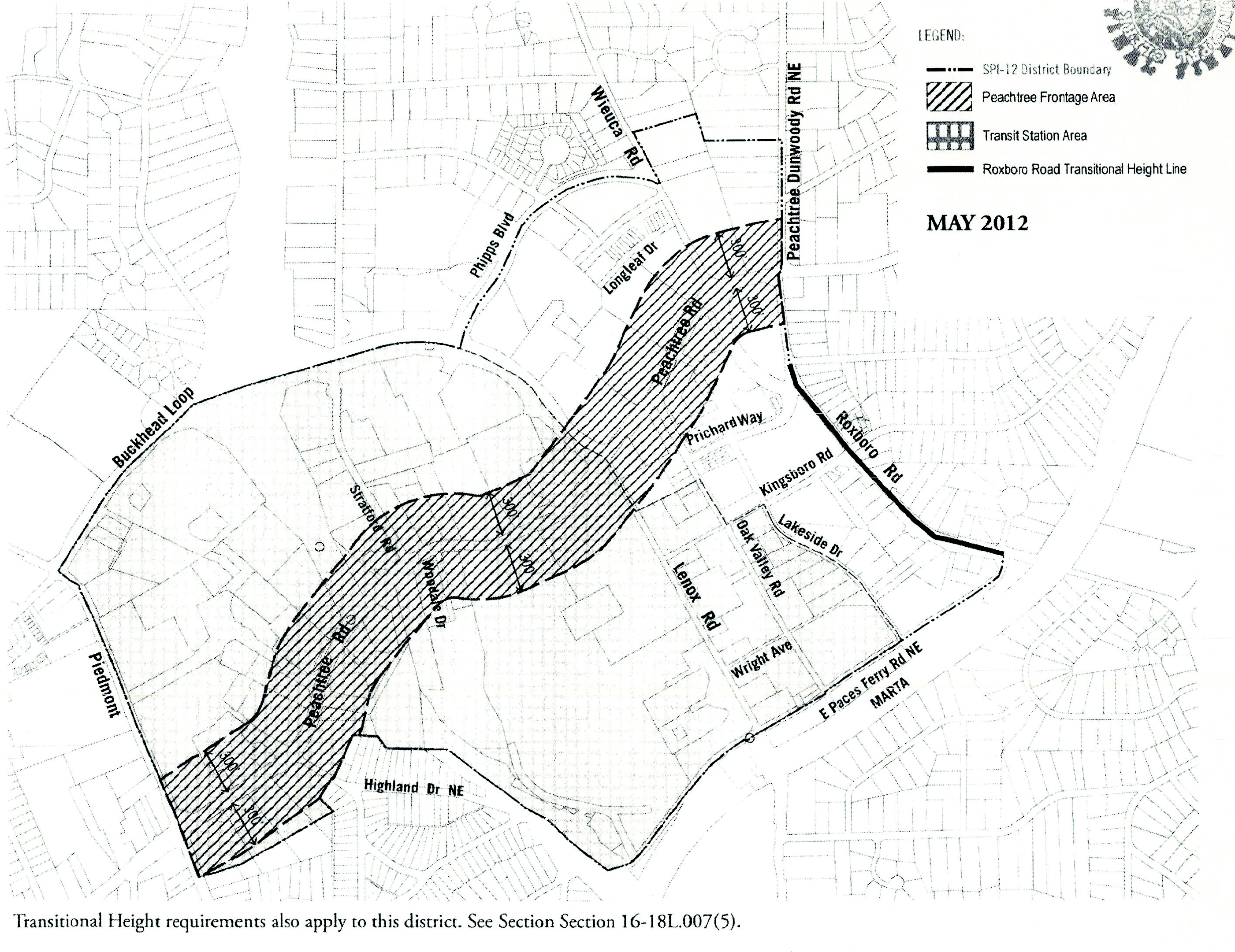 MAP ATTACHMENT C SPI-12 BUCKHEAD/LENOX STATIONS DISTRICT HEIGHT FRAMEWORK MAP