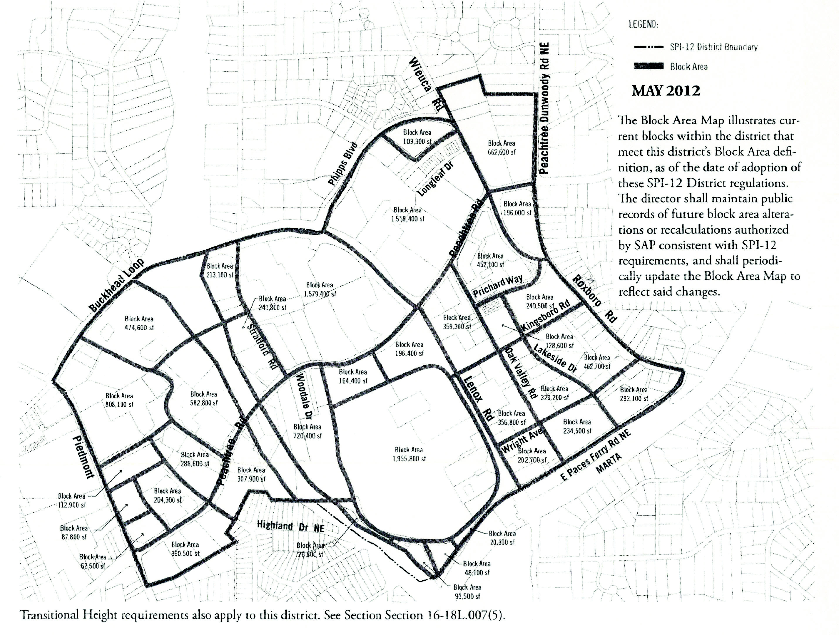 EXHIBIT X SPI-12 BUCKHEAD/LENOX STATIONS DISTRICT BLOCK AREA MAP