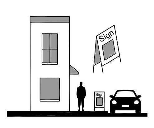Figure 816.09. A-frame signage; permitted in B-1 and LP Districts.