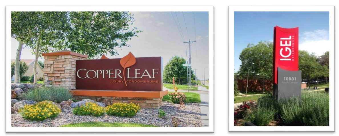 Figure 3. Monument Sign Examples.