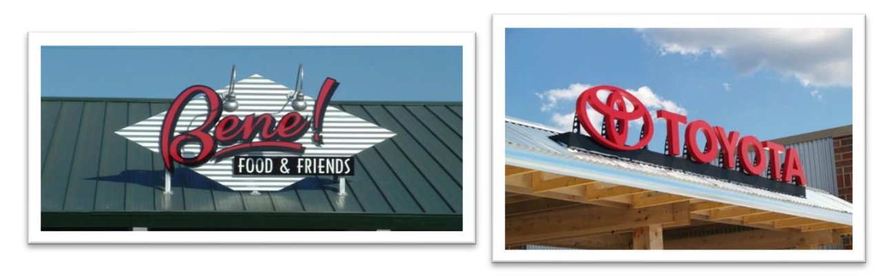 Figure 13. Roof Sign Examples.