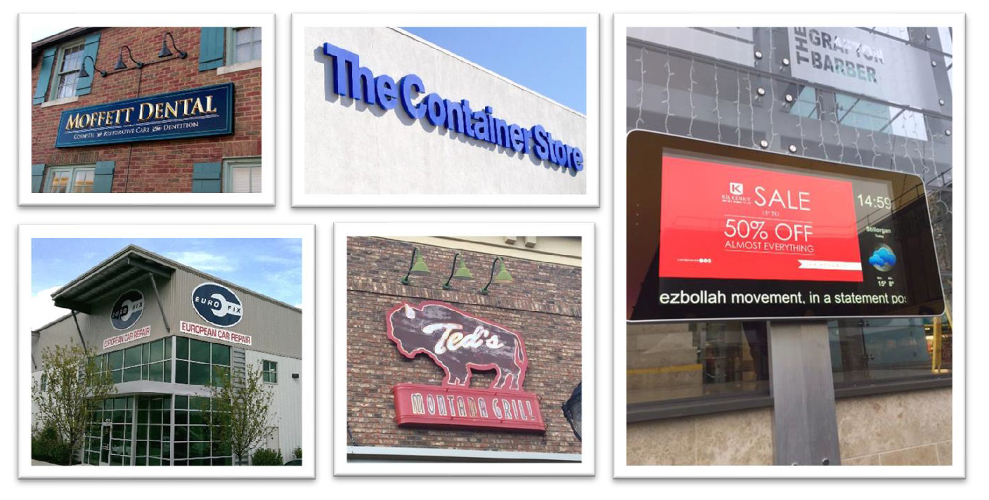 Figure 15. Wall Sign Examples.