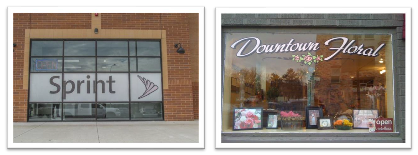 Figure 16. Window Sign Examples.