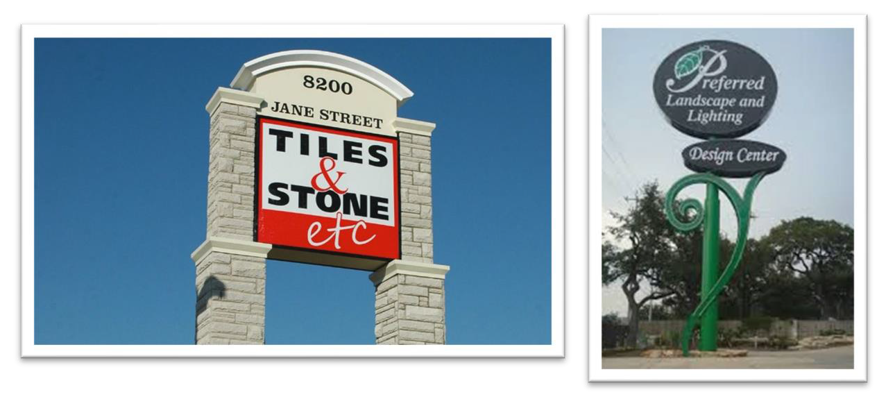 Figure 4. Pole Sign Examples.