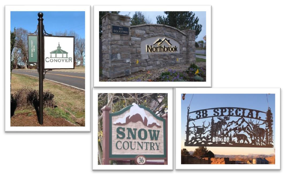 Figure 7. Subdivision and Neighborhood Sign Examples.