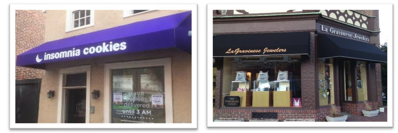 Figure 9. Awning Sign Examples.