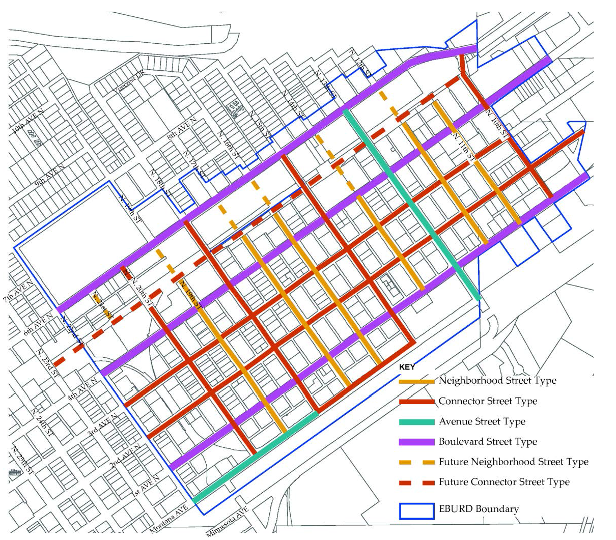 Figure 27-906.5a. Map of Street Types.
