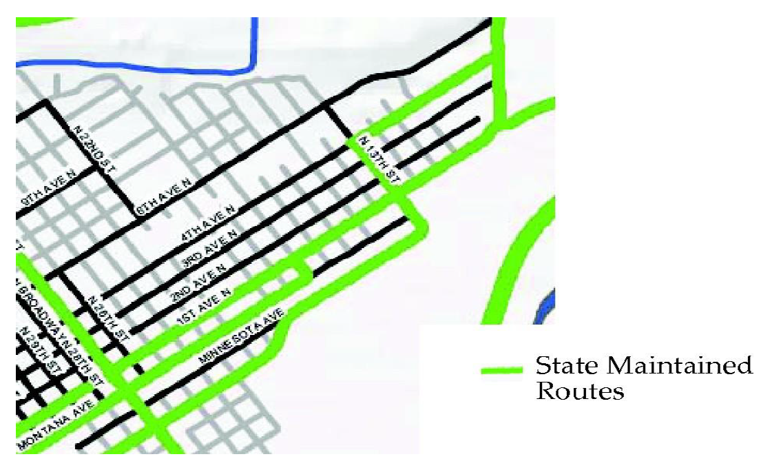 Figure 27-906(5b). Map of State Maintained Routes as of February 2012, for Reference Only.