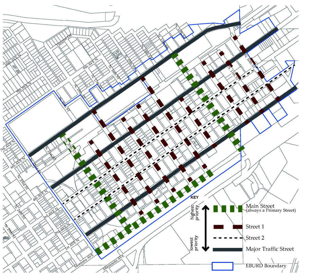 Figure 27-906(5c). Map of Street Priority.