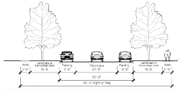 Figure 27-906(7a). Alternative Sample Neighborhood Street.