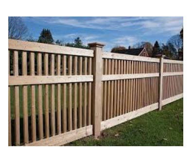 WOOD FENCE WITH APPROXIMATE 50% TRANSLUCENT