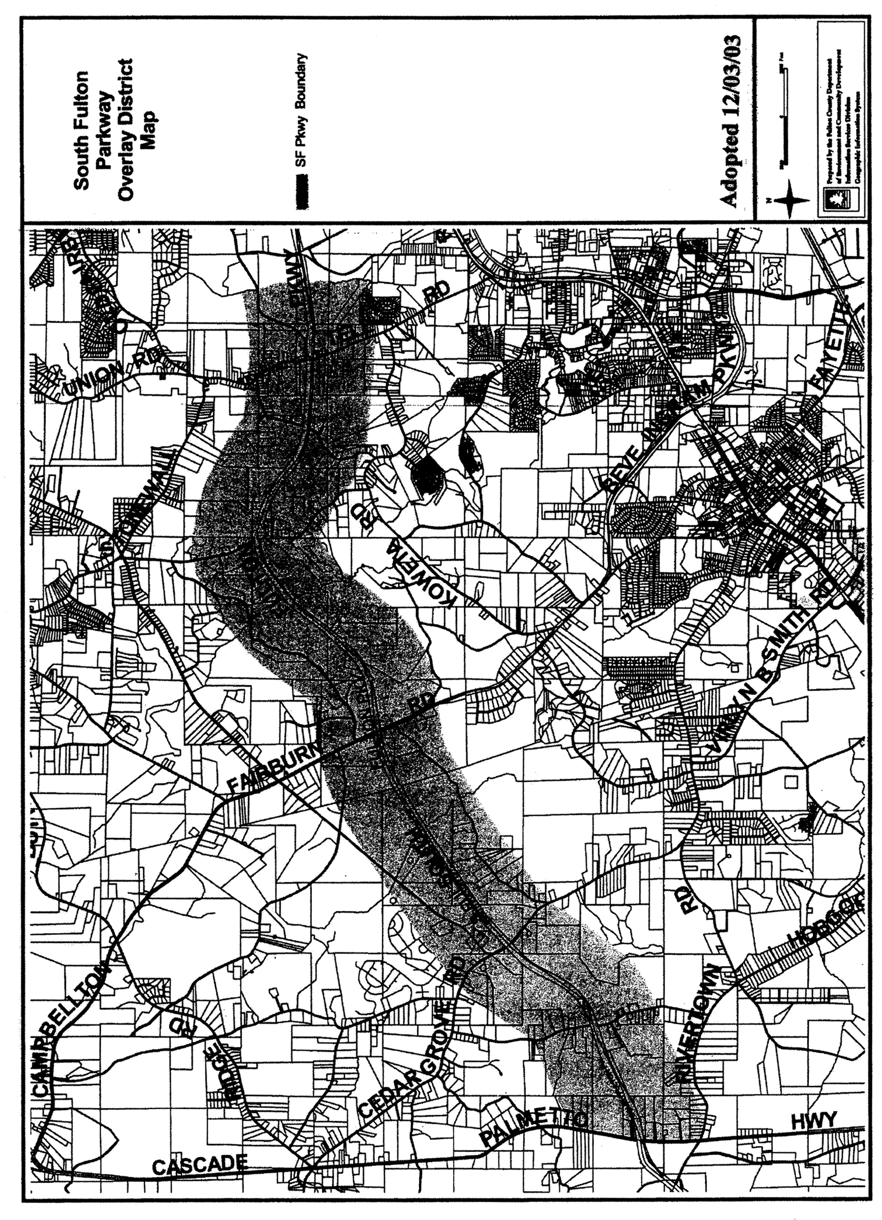 South Fulton Parkway Overlay District Map
