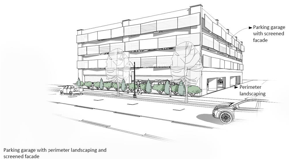 Figure V-15: Parking Structures on Other Streets