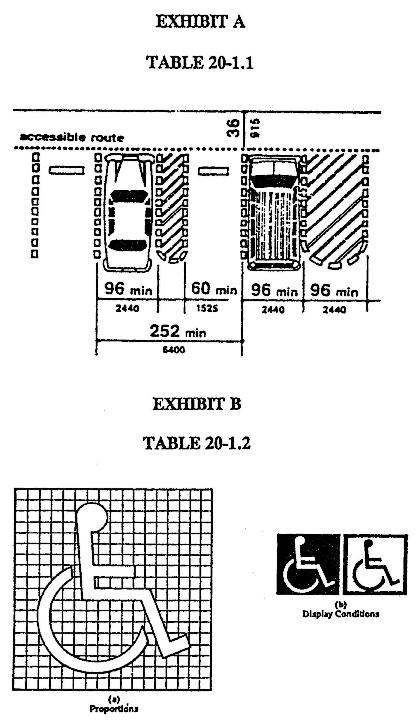 Exhibits A (Table 20-1.1) and B (Table 20-1.2)