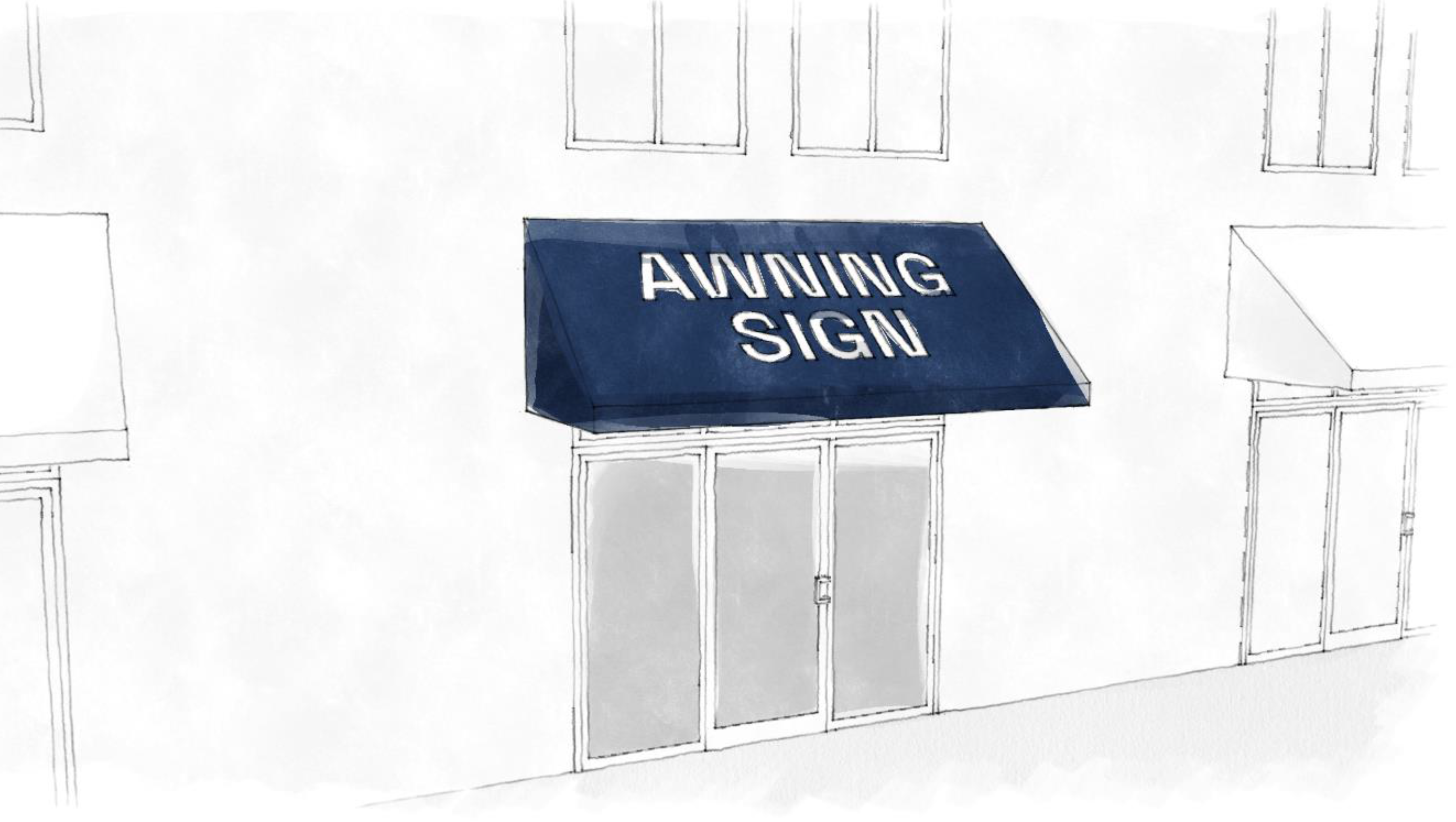 Figure 10.3.2: Awning Sign Example.