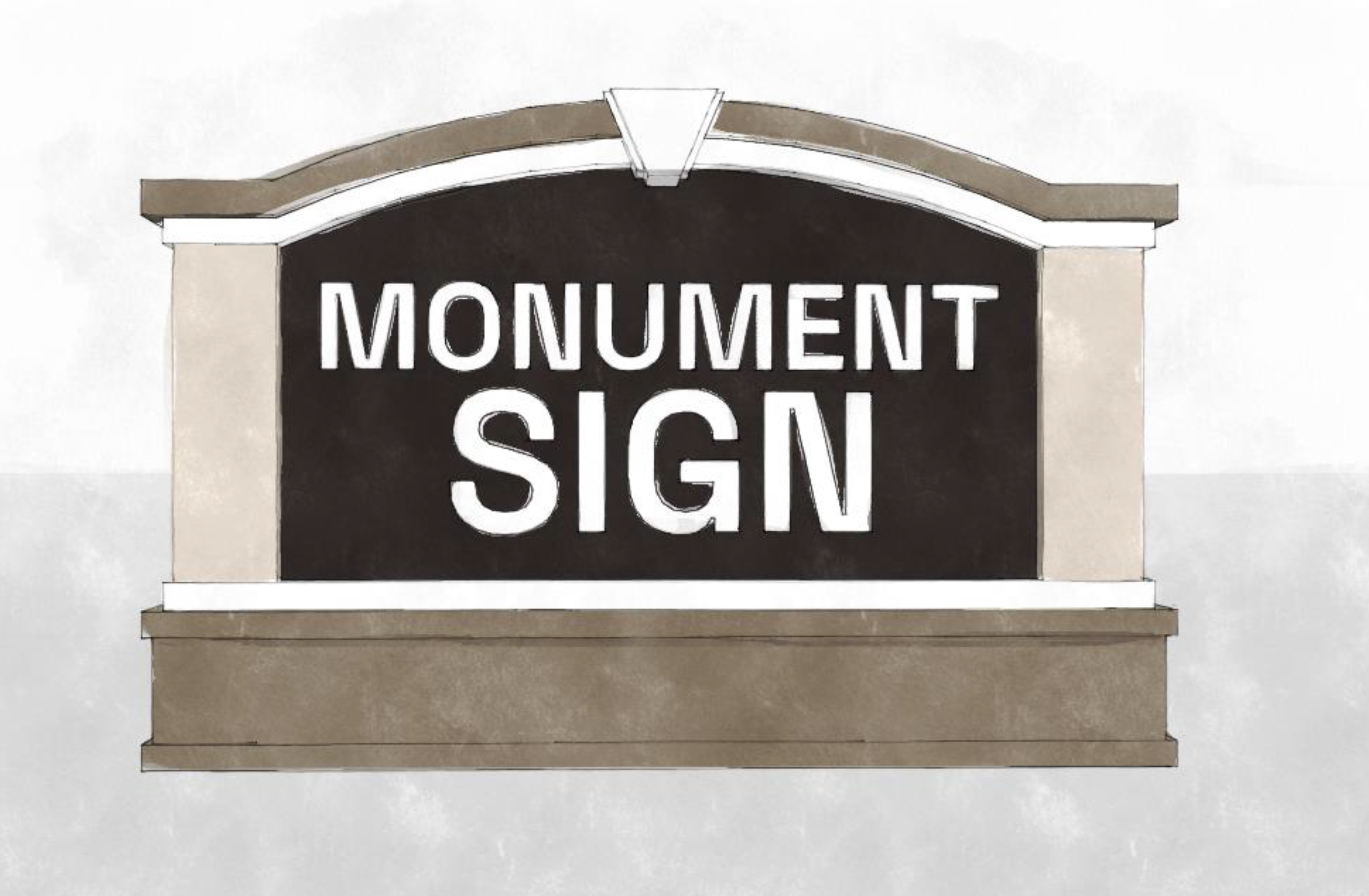 Figure 10.3.13: Monument Sign Example.