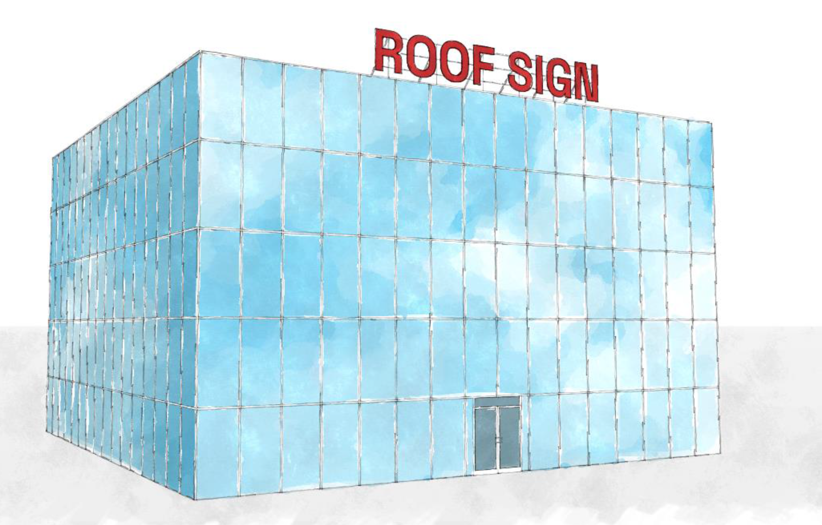 Figure 10.3.14: Roof Sign Example.