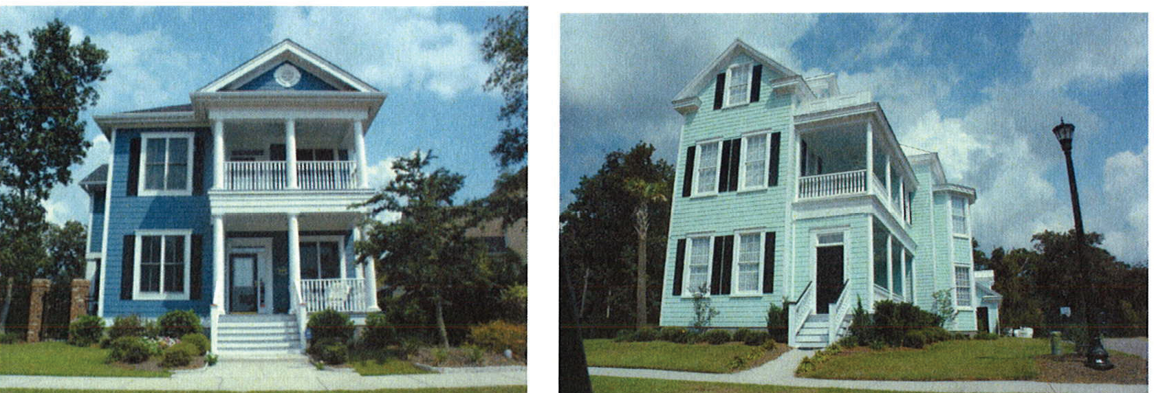Examples of sidewalks and front porches