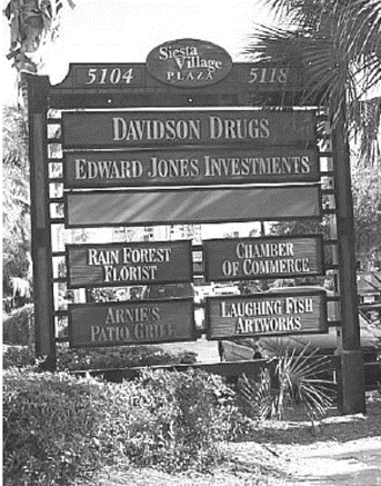 Ground Sign, Consolidated, Multitenant, Shared