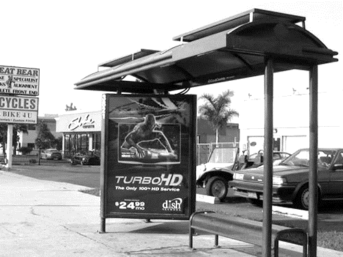 Public Bus Shelter Sign