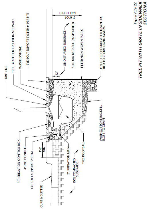 Tree Pit with Gate in Sidewalk Section A
