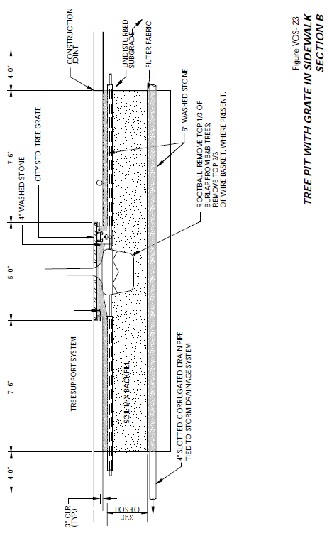 Tree Pit with Gate in Sidewalk Section B