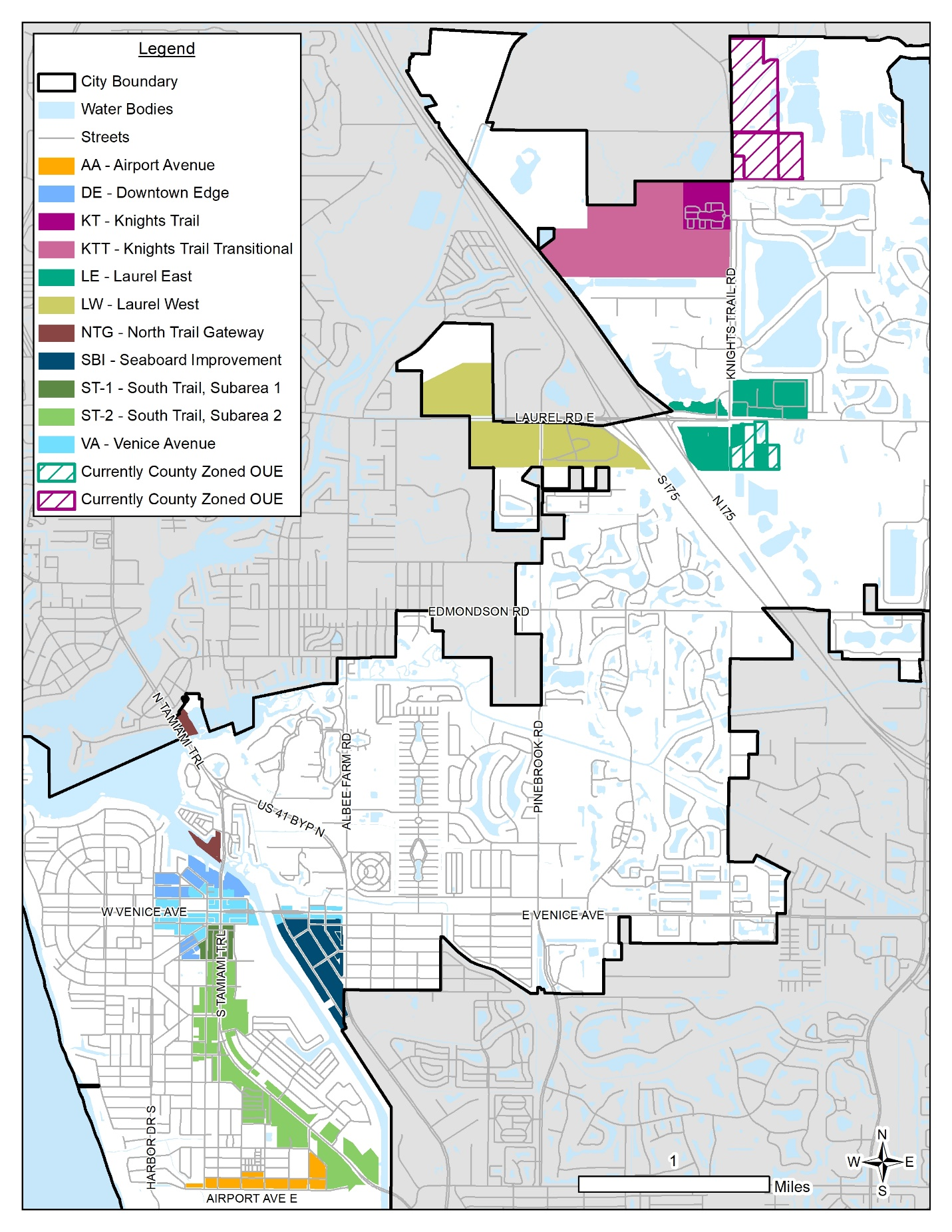 Figure 2.3.1.1. City of Venice Implementing Mixed Use Districts—Full Extent