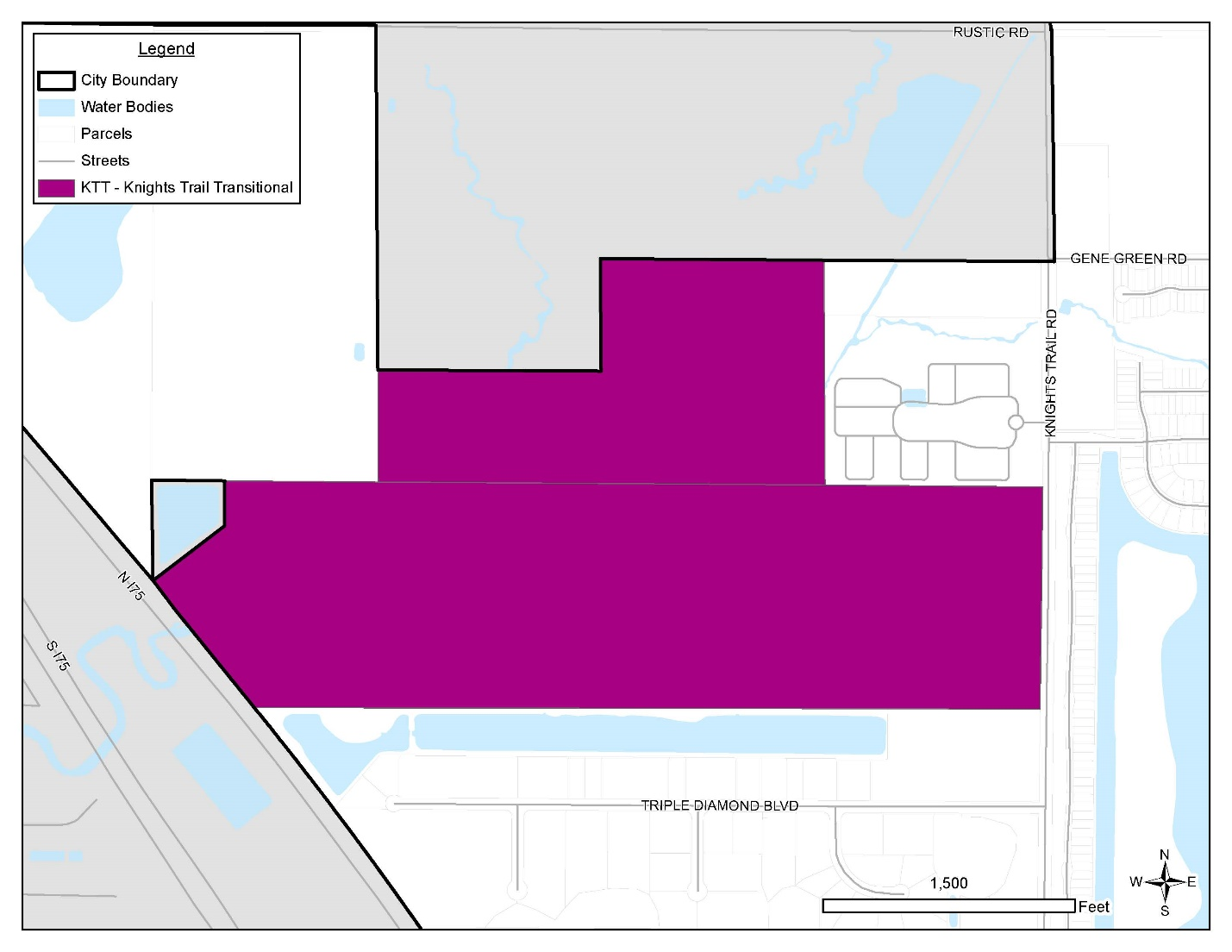 Figure 2.3.12.1 Knights Trail Transitional Regulating Map
