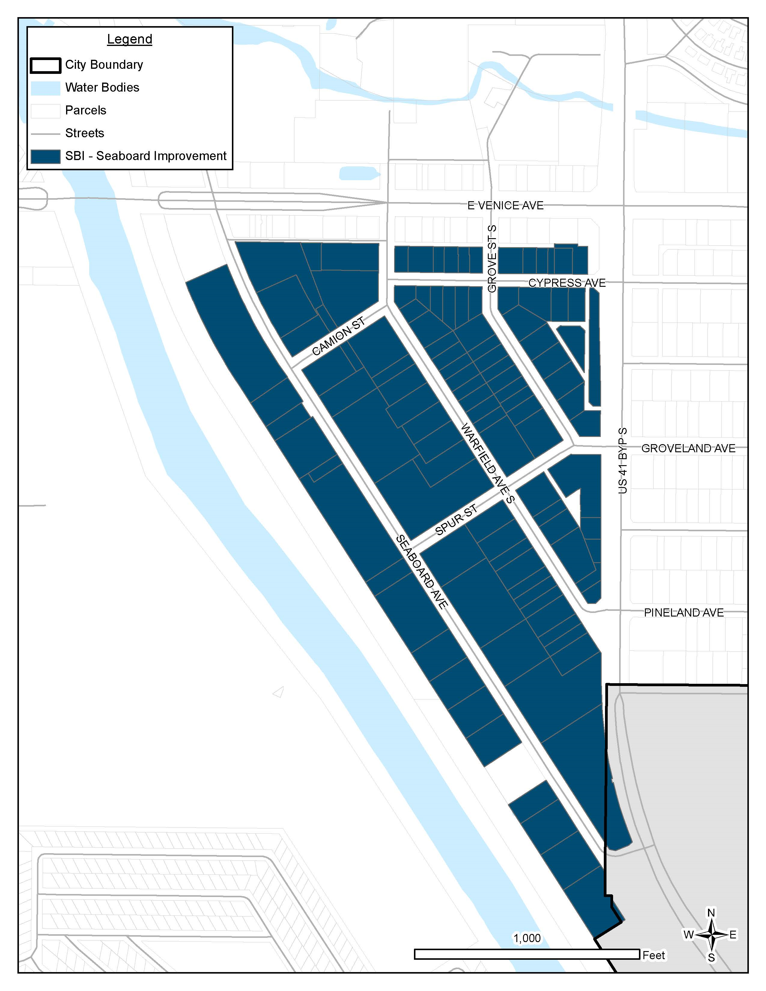 Figure 2.3.7.1. Seaboard Improvement Regulating Map