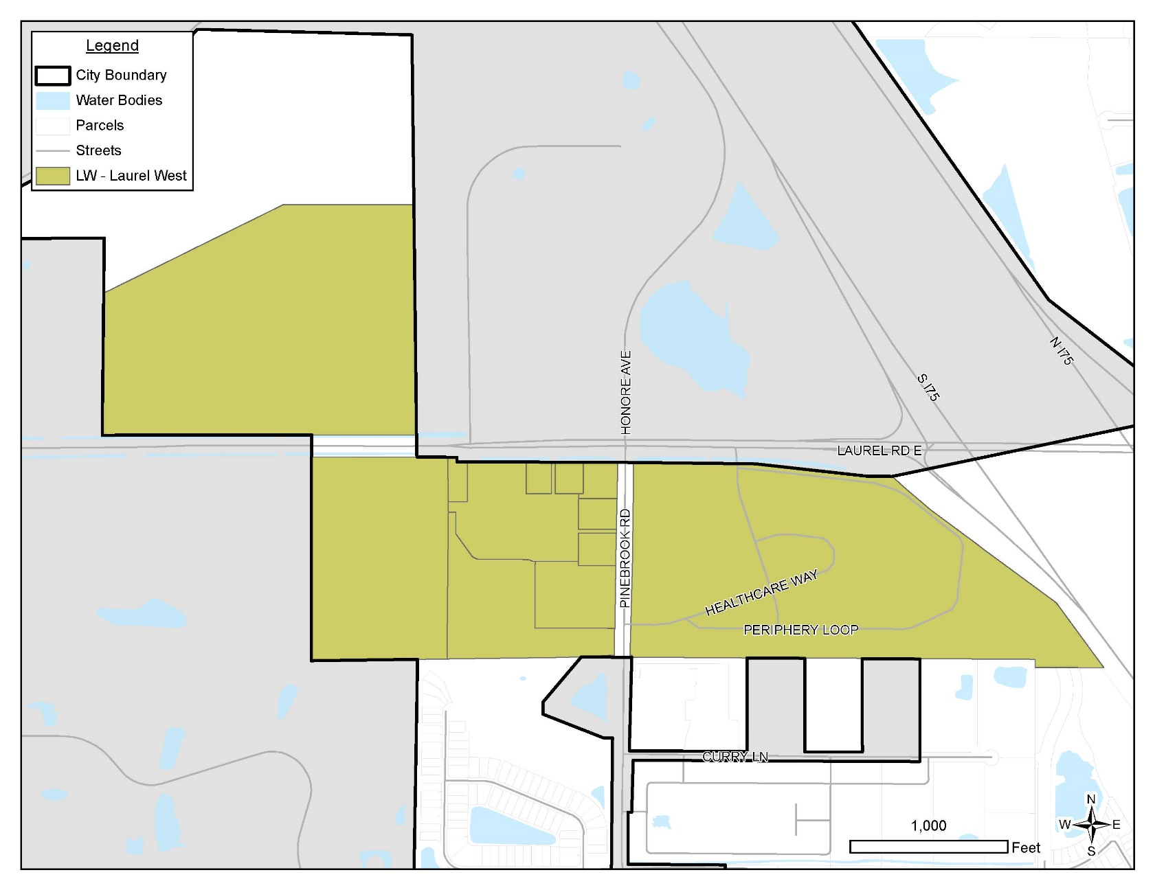 Figure 2.3.9.1. Laurel West Regulating Map