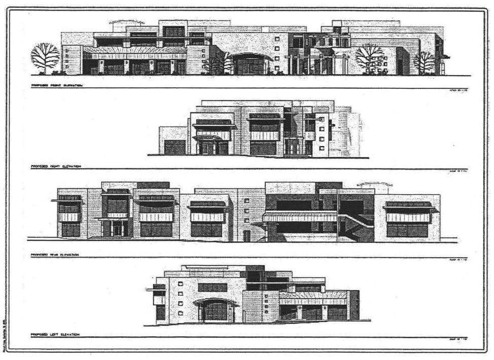 Figure E: Illustration depicting various wall planes composing each building elevation