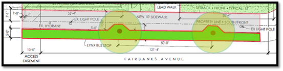 Example of Sidewalk/Streetscape For Fairbanks Ave & 17-92