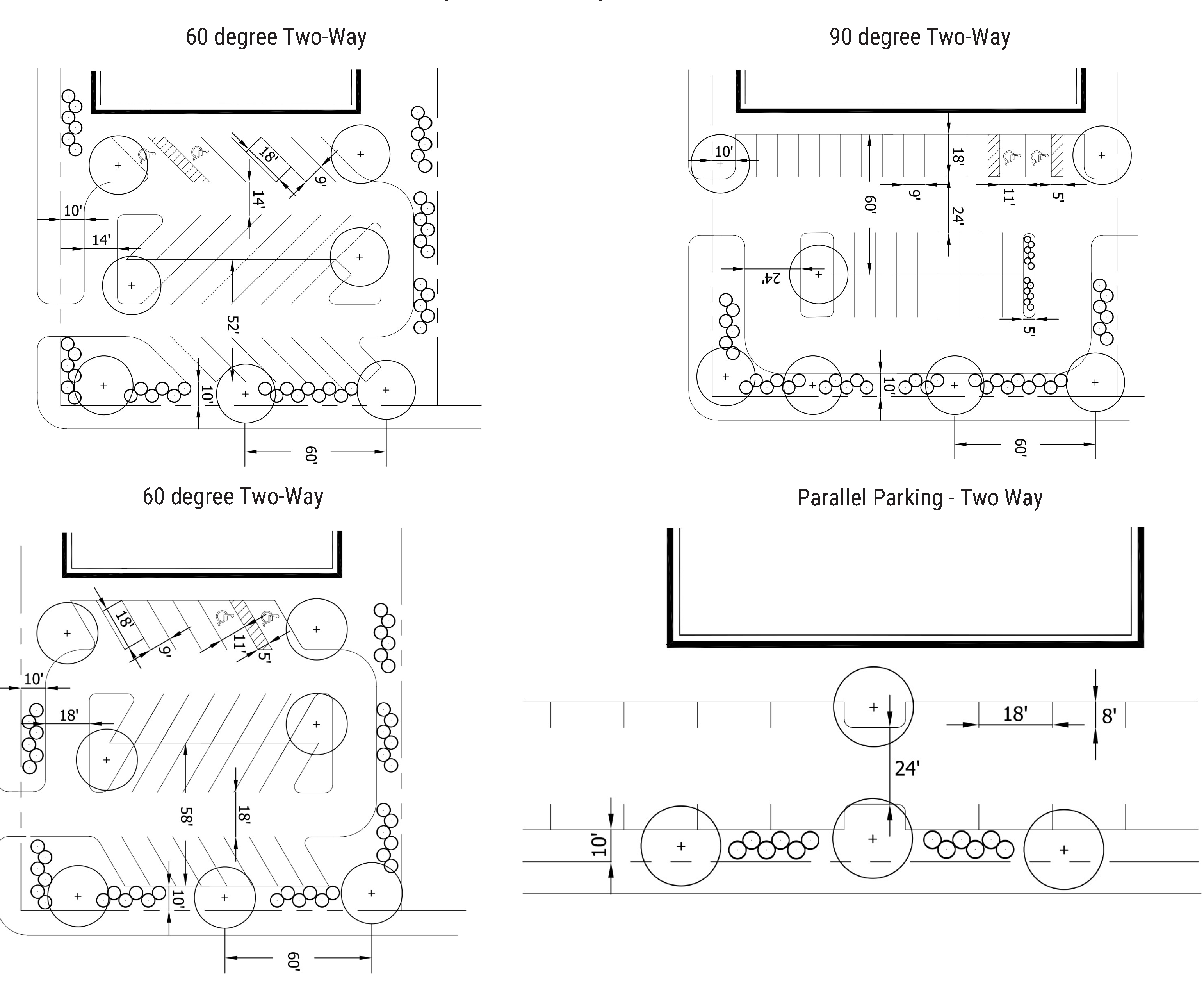 Figure 3. Parking lot dimensions