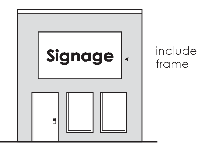 Figure 15: For an attached sign, which is framed