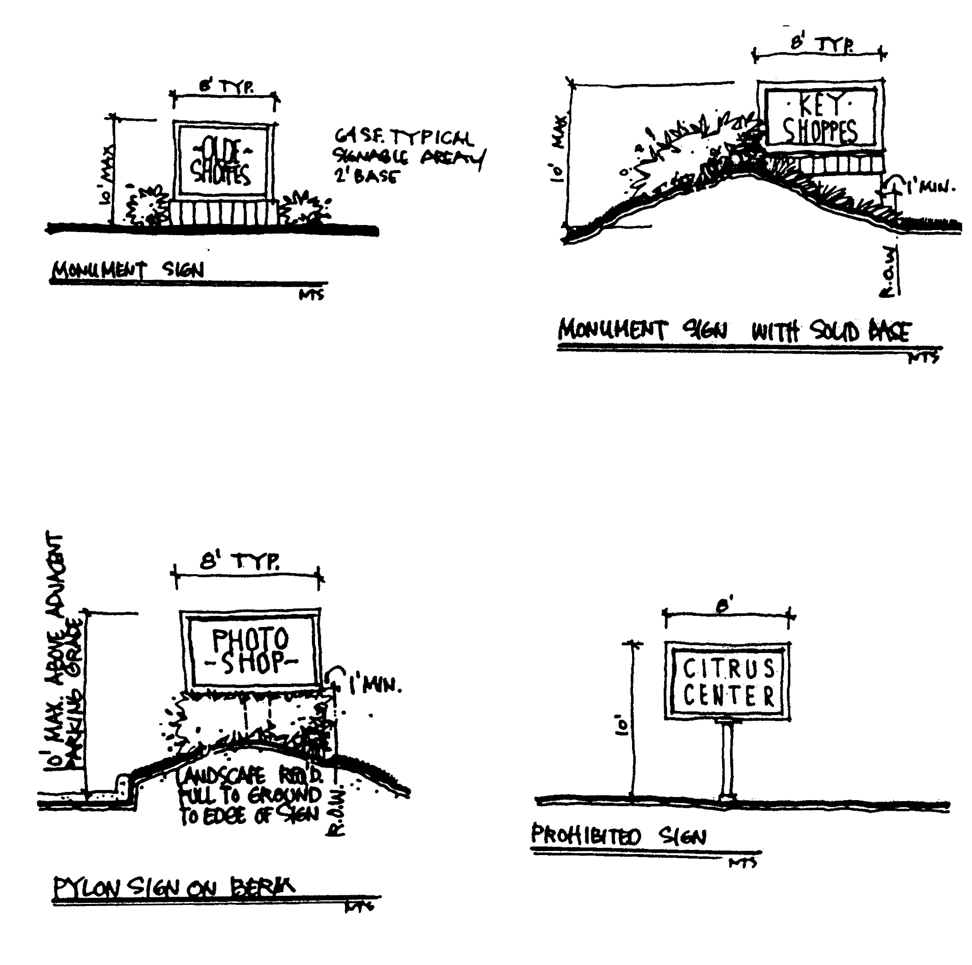 F-1: FREE-STANDING SIGNS
