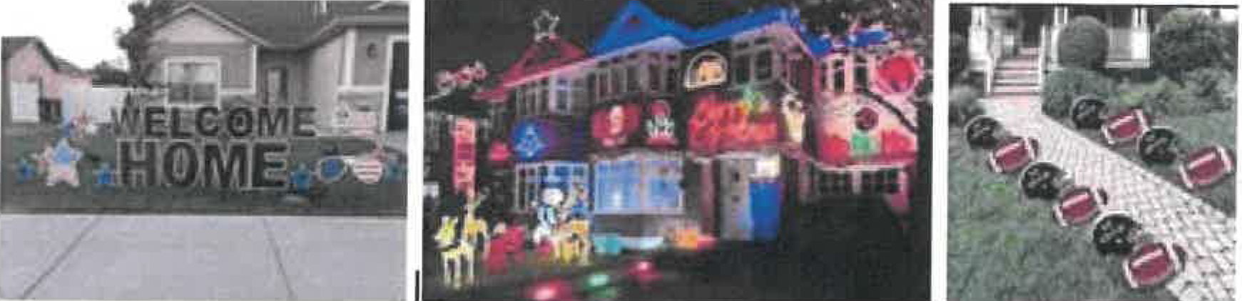 Figure 15:1 Examples of temporary decorations or displays
