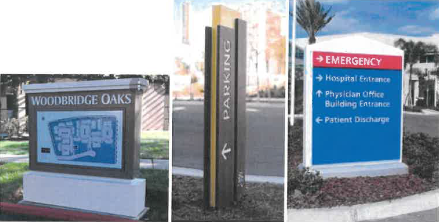 Figure 15:22 Examples of incidental sign with greater than four square feet of sign area