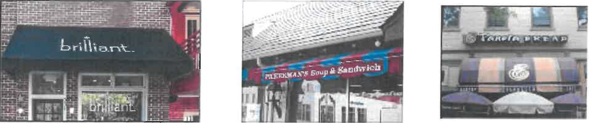 Figure 15:24 Examples of awning signs