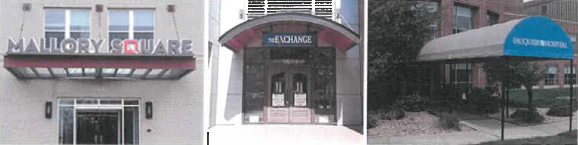 Figure 15:26 Examples of canopy signs in a pedestrian area