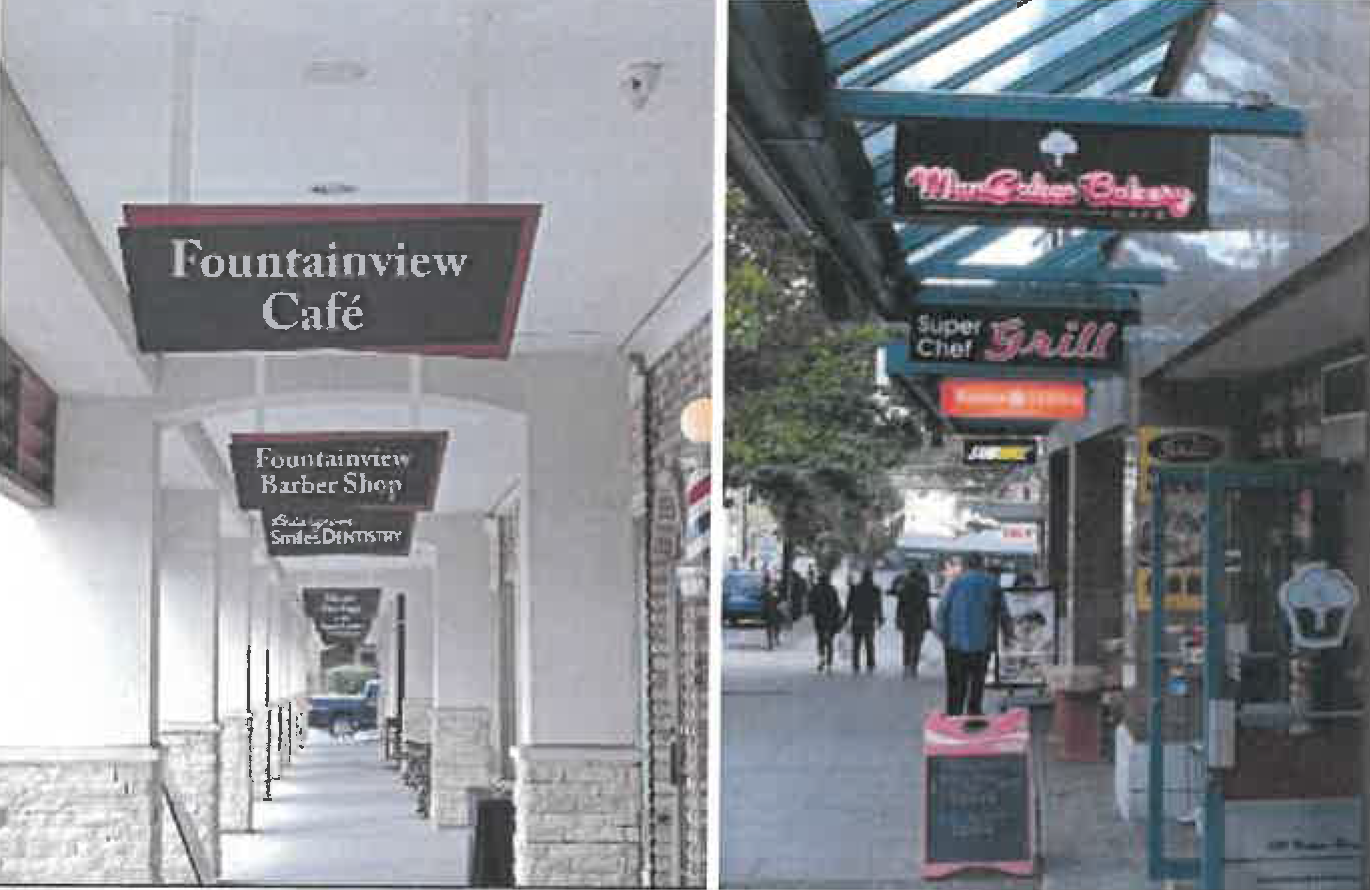 Figure 15:28 Examples of suspended signs