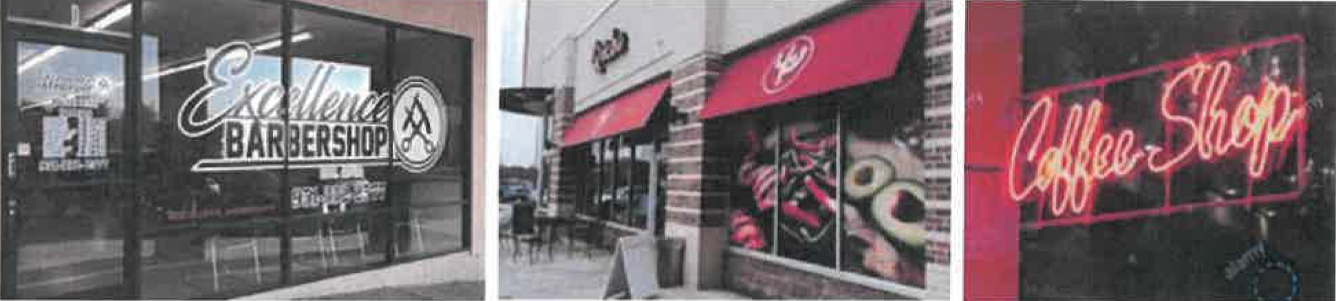 Figure 15:29 Examples of window signs