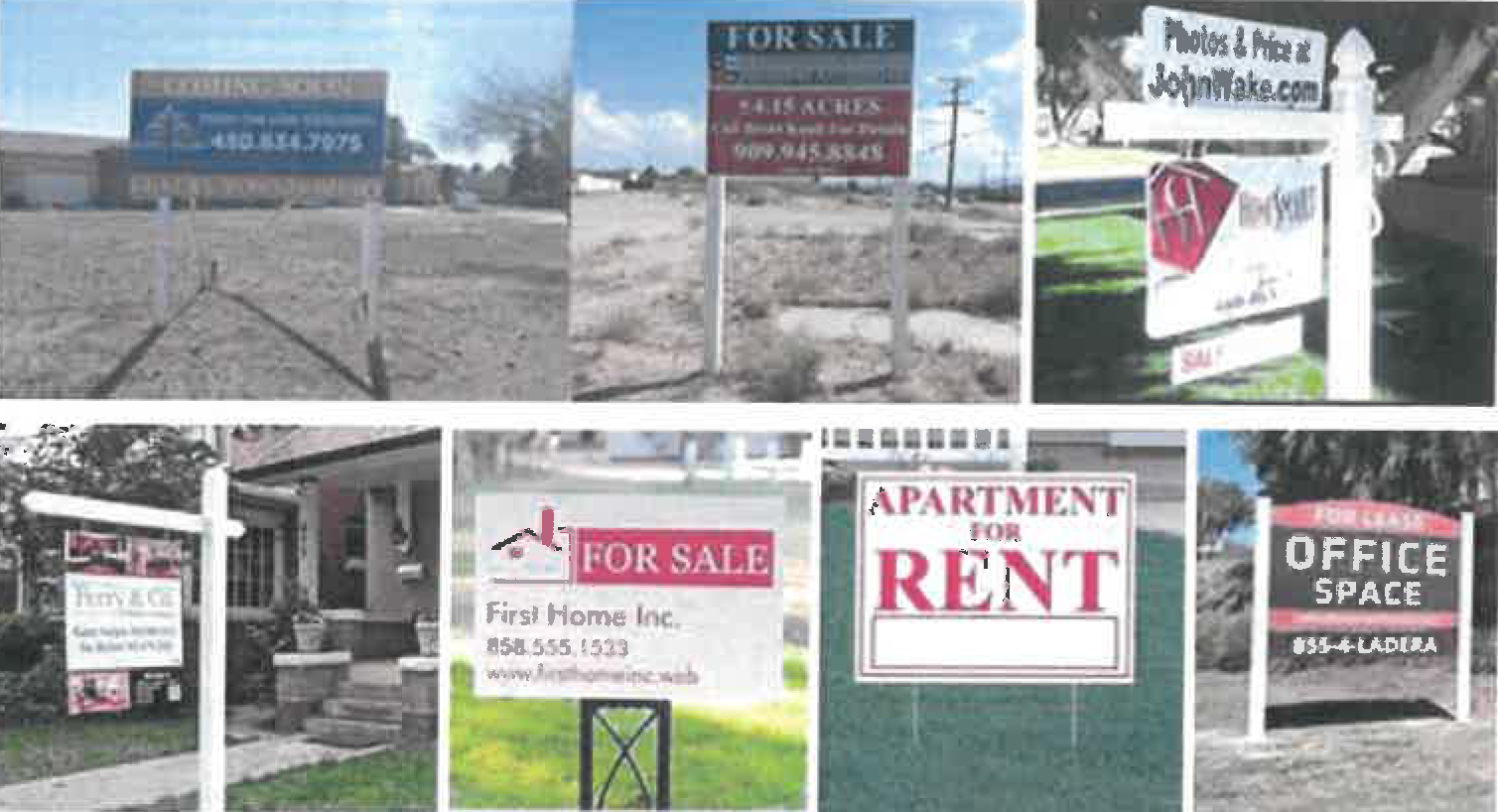 Figure 15:33 Examples of site signs