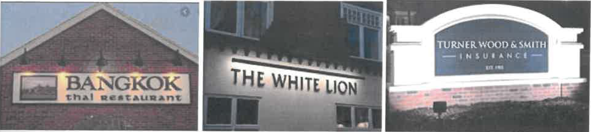 Figure 2:2 Examples of signs with external illumination